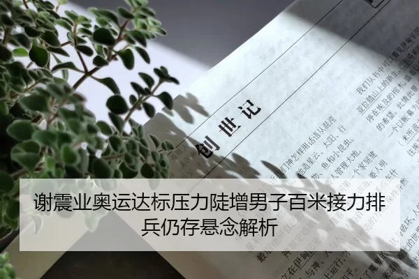 谢震业奥运达标压力陡增男子百米接力排兵仍存悬念解析